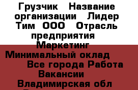 Грузчик › Название организации ­ Лидер Тим, ООО › Отрасль предприятия ­ Маркетинг › Минимальный оклад ­ 25 700 - Все города Работа » Вакансии   . Владимирская обл.,Вязниковский р-н